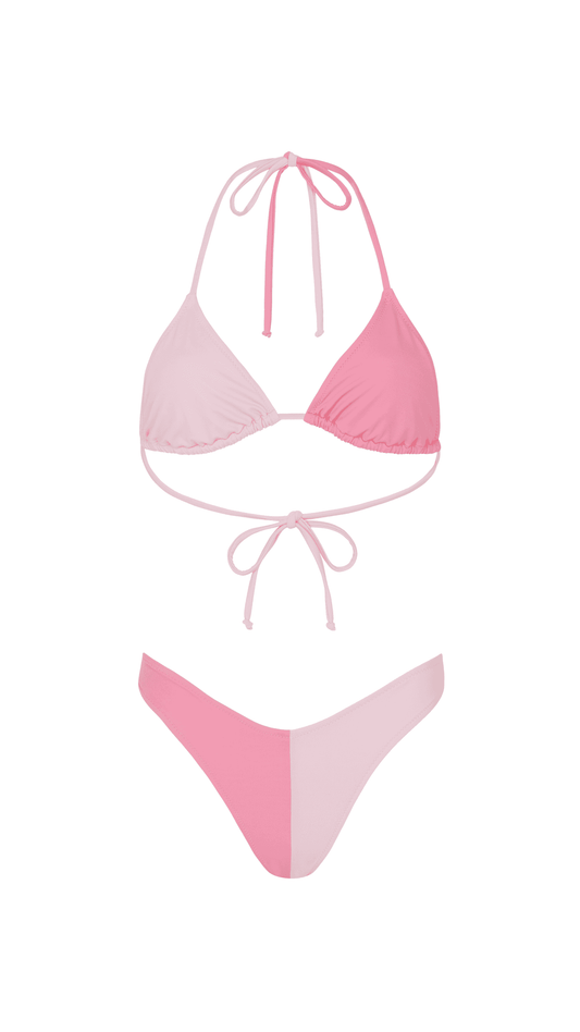 Ashlea Baker Pink Colour Duo Bikini Bottom - Lua Boutique - swimwear