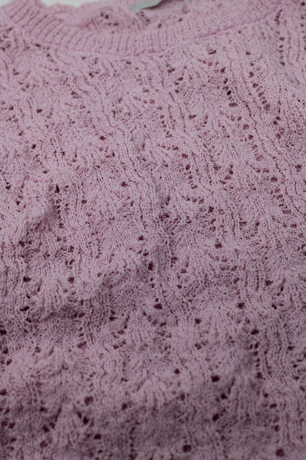 Pink Sweater With Flared Sleeves - Jumpers