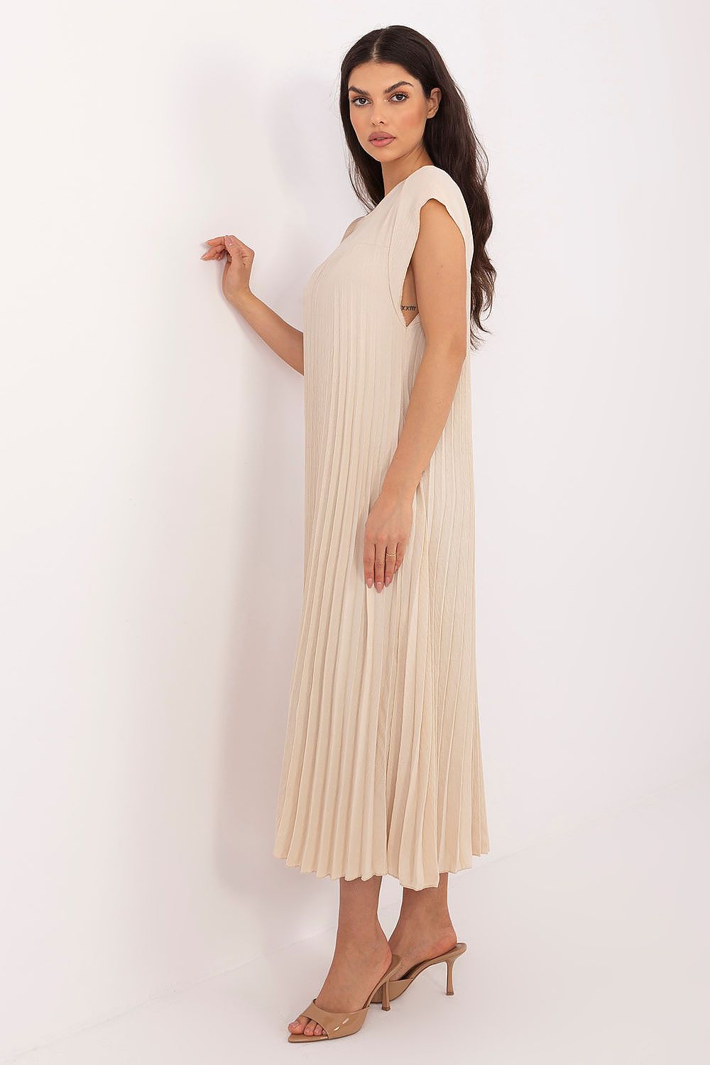 Rue Paris Pleated Daydress in Vibrant Colors - Dresses