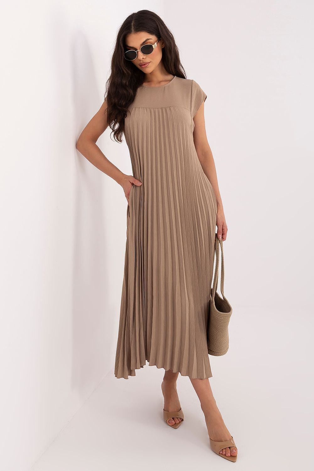 Rue Paris Pleated Daydress in Vibrant Colors - Dresses