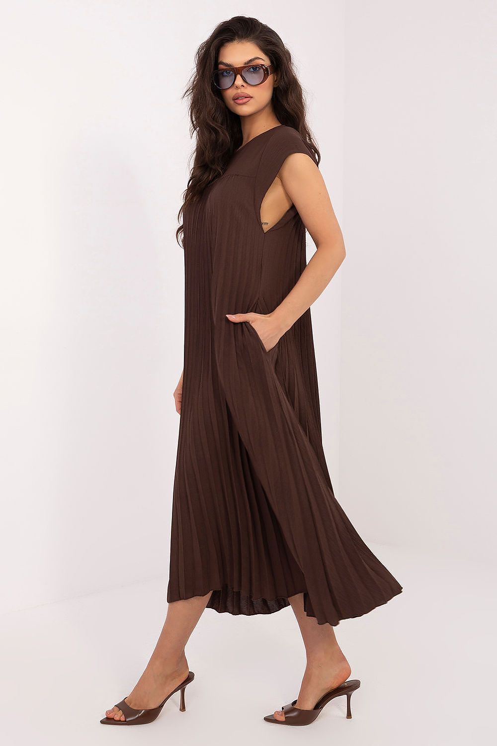 Rue Paris Pleated Daydress in Vibrant Colors - Dresses