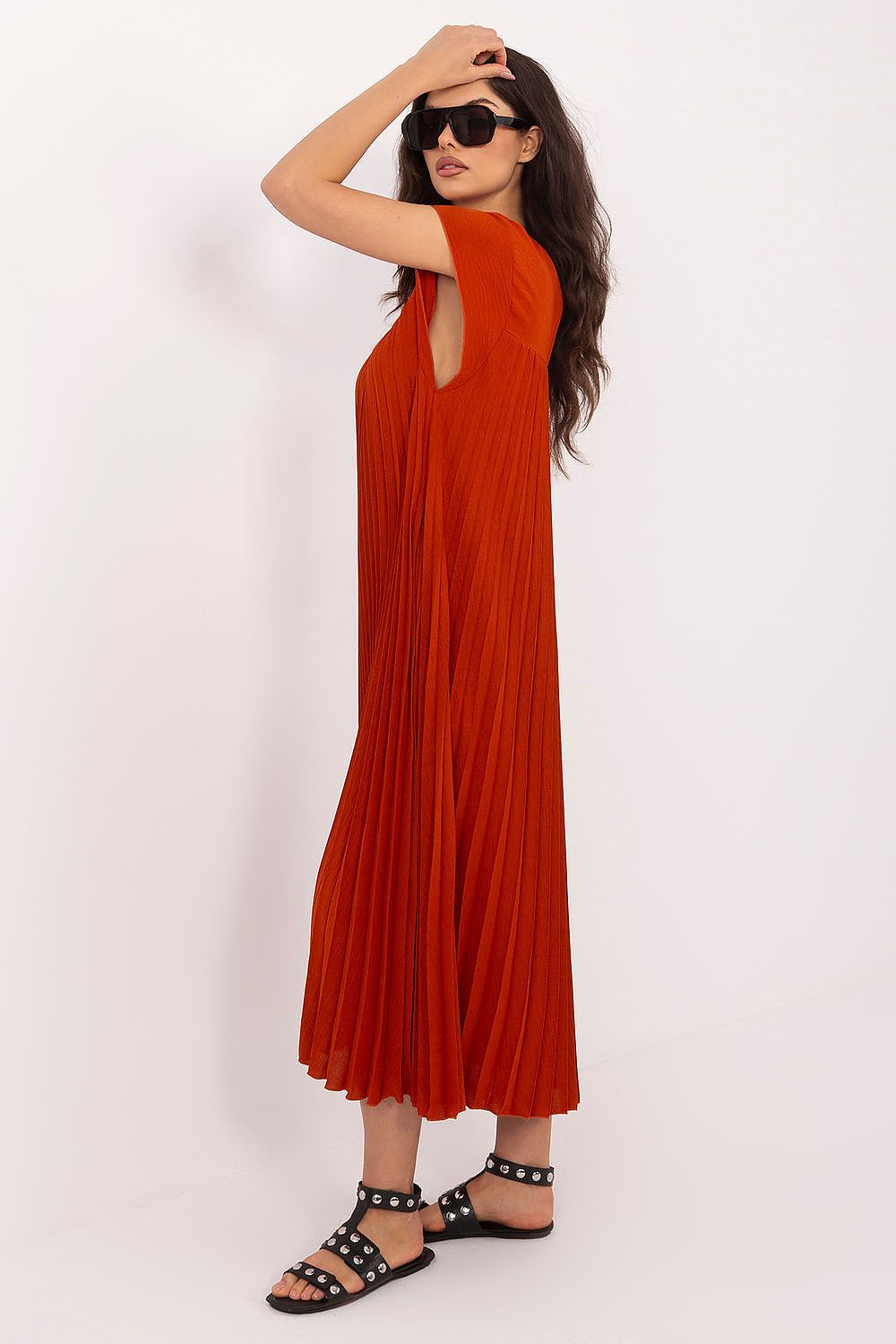 Rue Paris Pleated Daydress in Vibrant Colors - Dresses