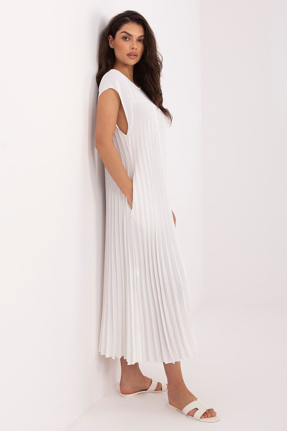Rue Paris Pleated Daydress in Vibrant Colors - Dresses