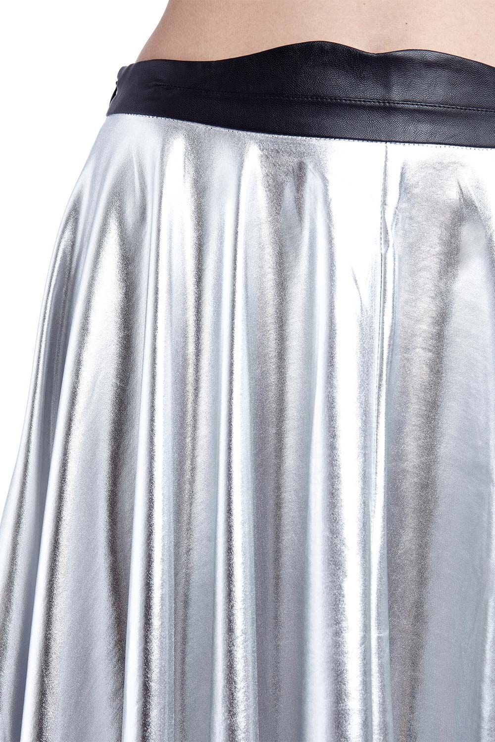 Silver Pleated Mini Skirt for Trendy Fashion Looks - Skirts