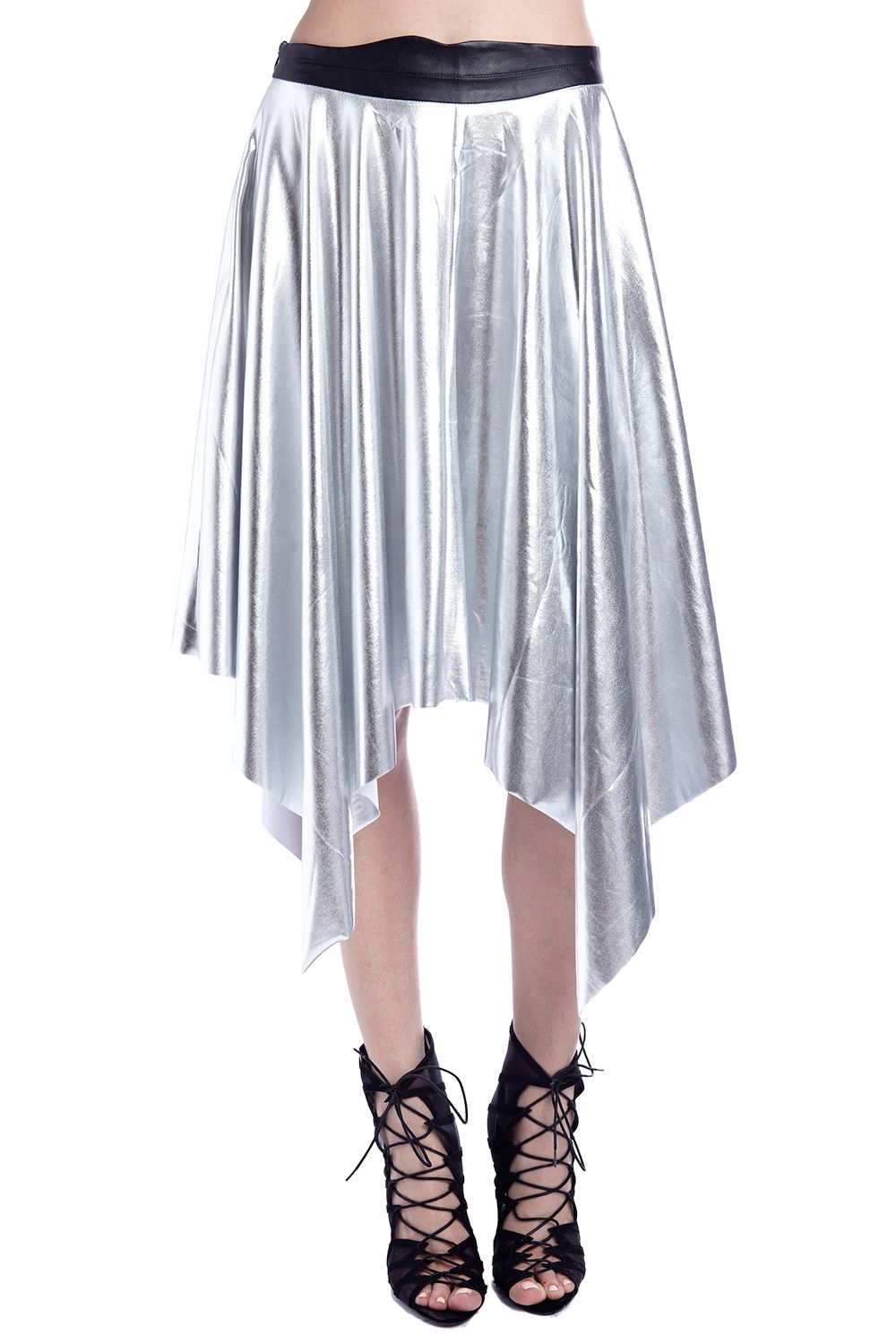 Silver Pleated Mini Skirt for Trendy Fashion Looks - Skirts