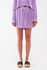 Pleated Short in lilac