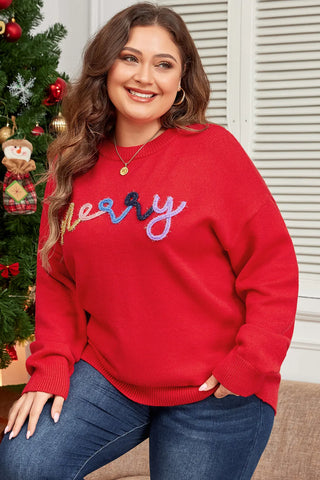 Plus Size MERRY Christmas Jumper for Women