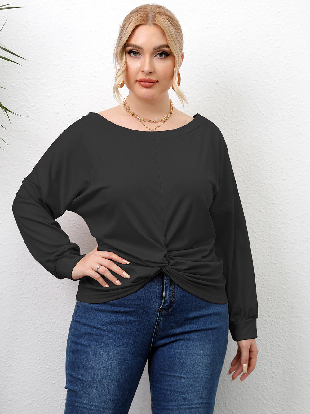 T-Shirt Plus Size Twisted para Mulher
