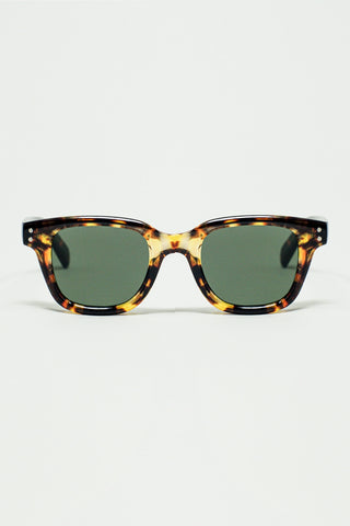 Polarised Sunglasses with dark Lens With Tortoise Sheel Frame