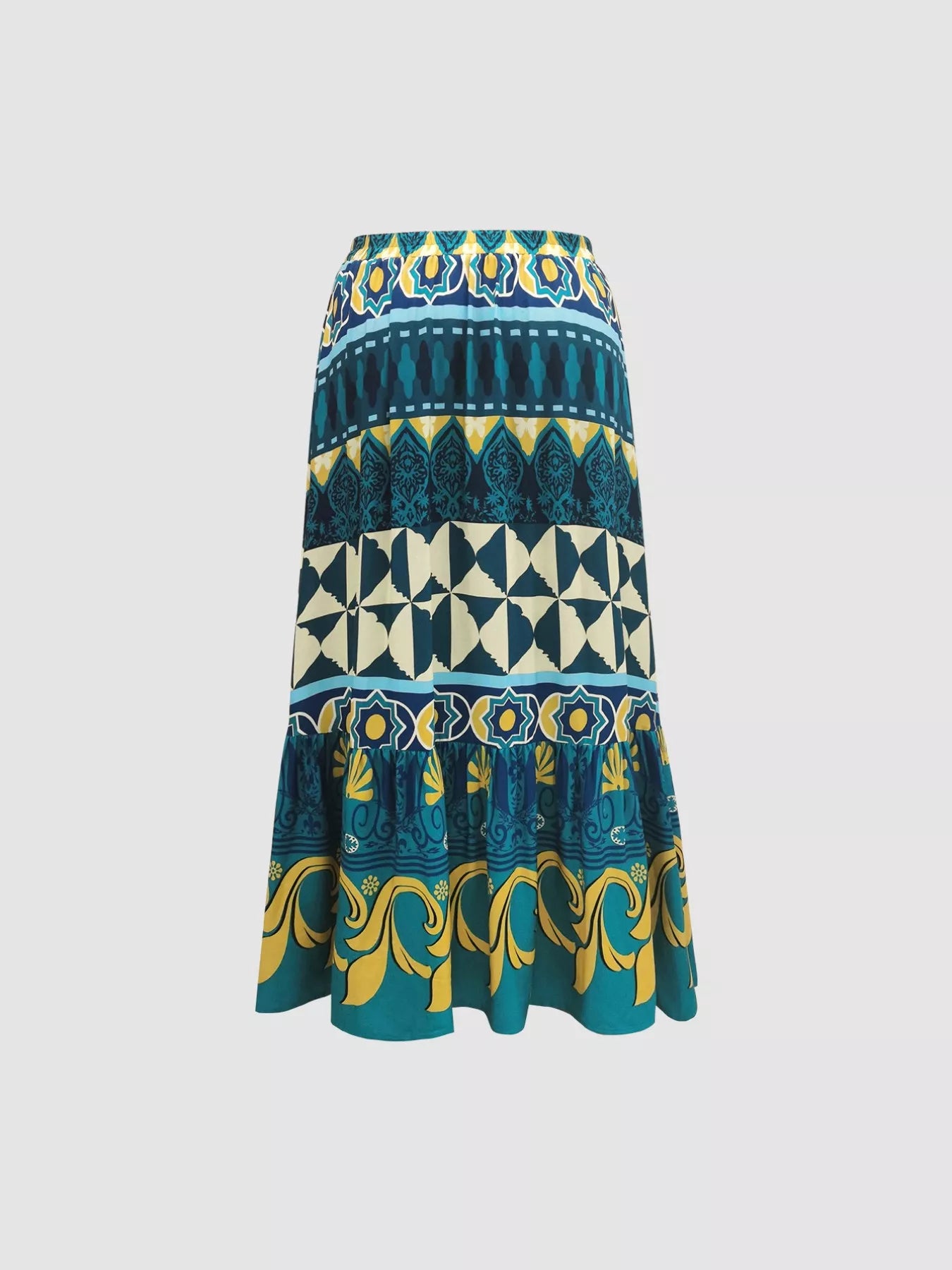 Printed Maxi Skirt for Chic Summer Style - Skirts