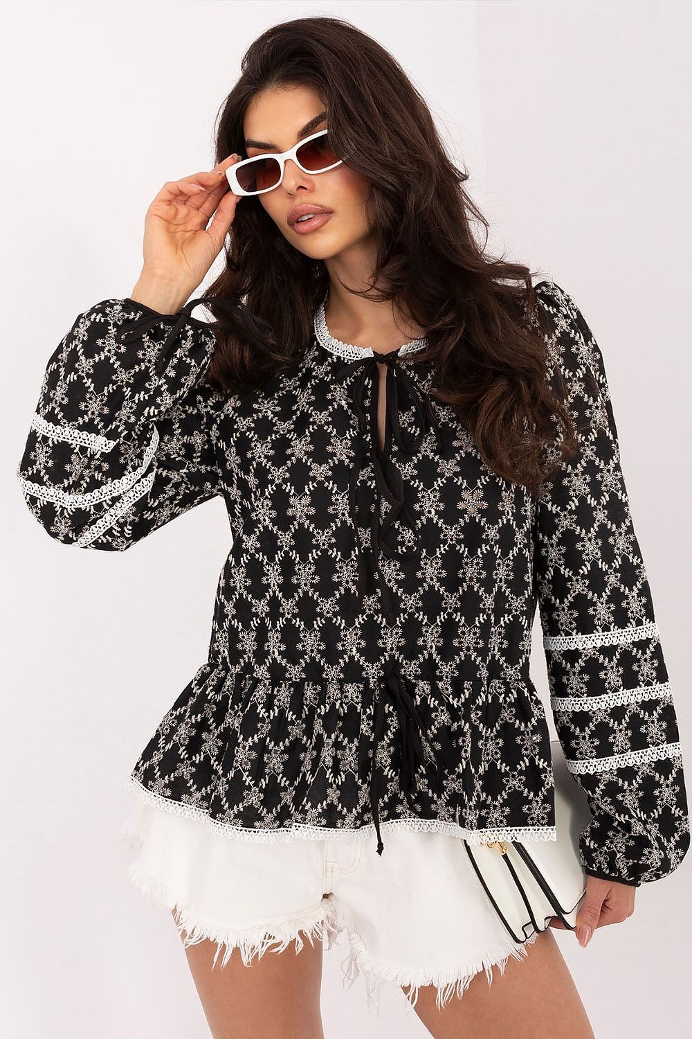 Lakerta Trendy Blouse with Puffy Sleeves - Blouse