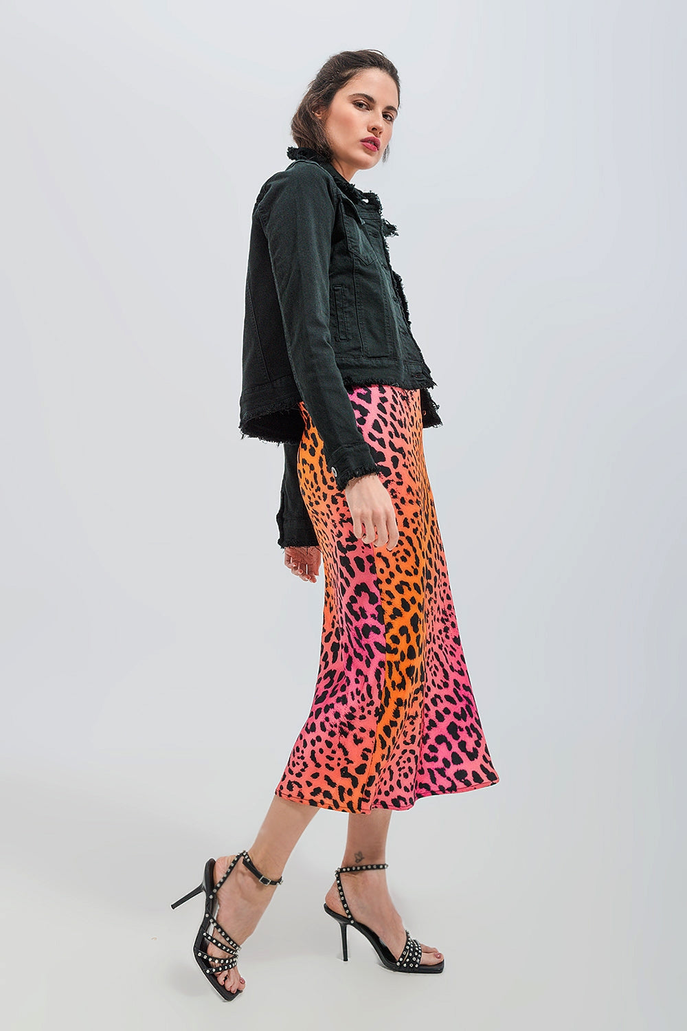 Raw edge black denim jacket - Jackets