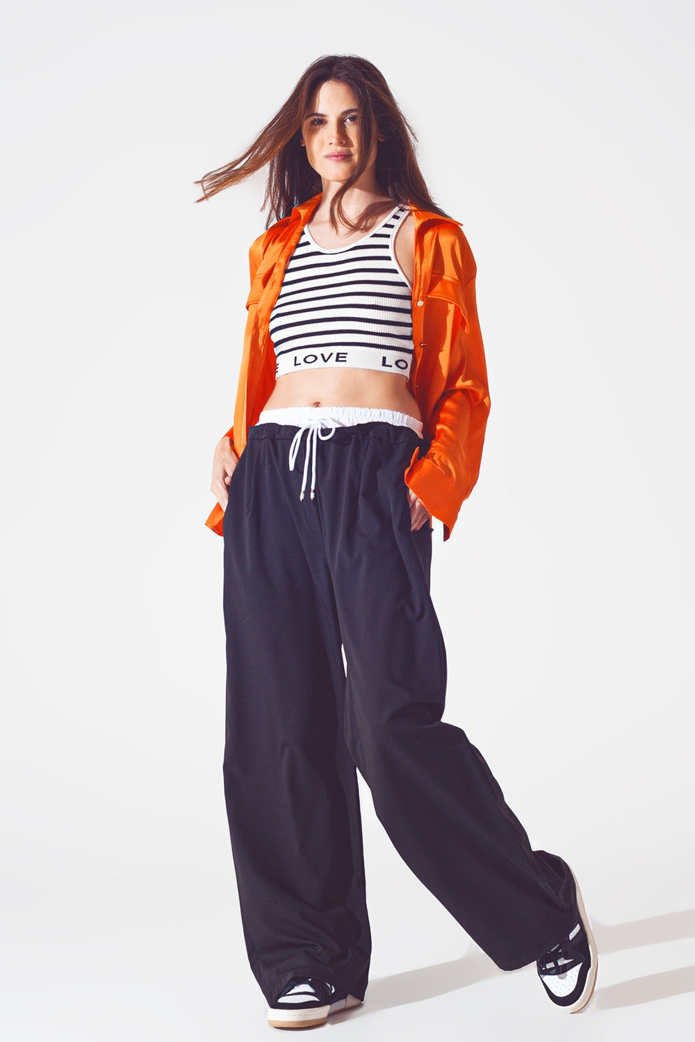 Rayon relaxed shirt in bright orange - Shirts