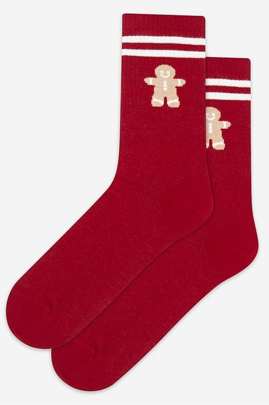 Gatta Red Gingerbread Socks for Trendy Outfits red - Socks