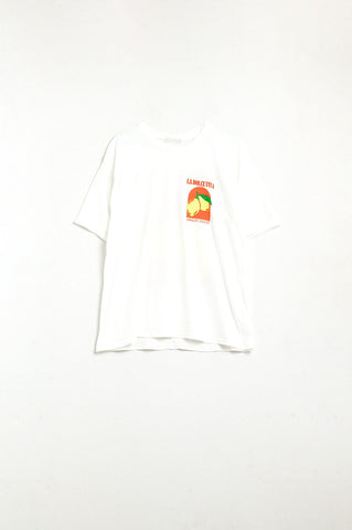 Relaxed Fit T-Shirt With La Dolce Vita Print in White