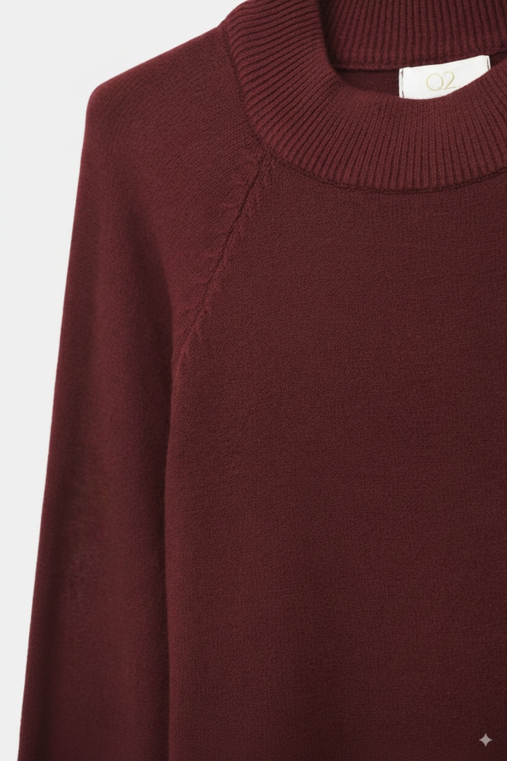 relaxed style burgundy jumper with balloon sleeves -