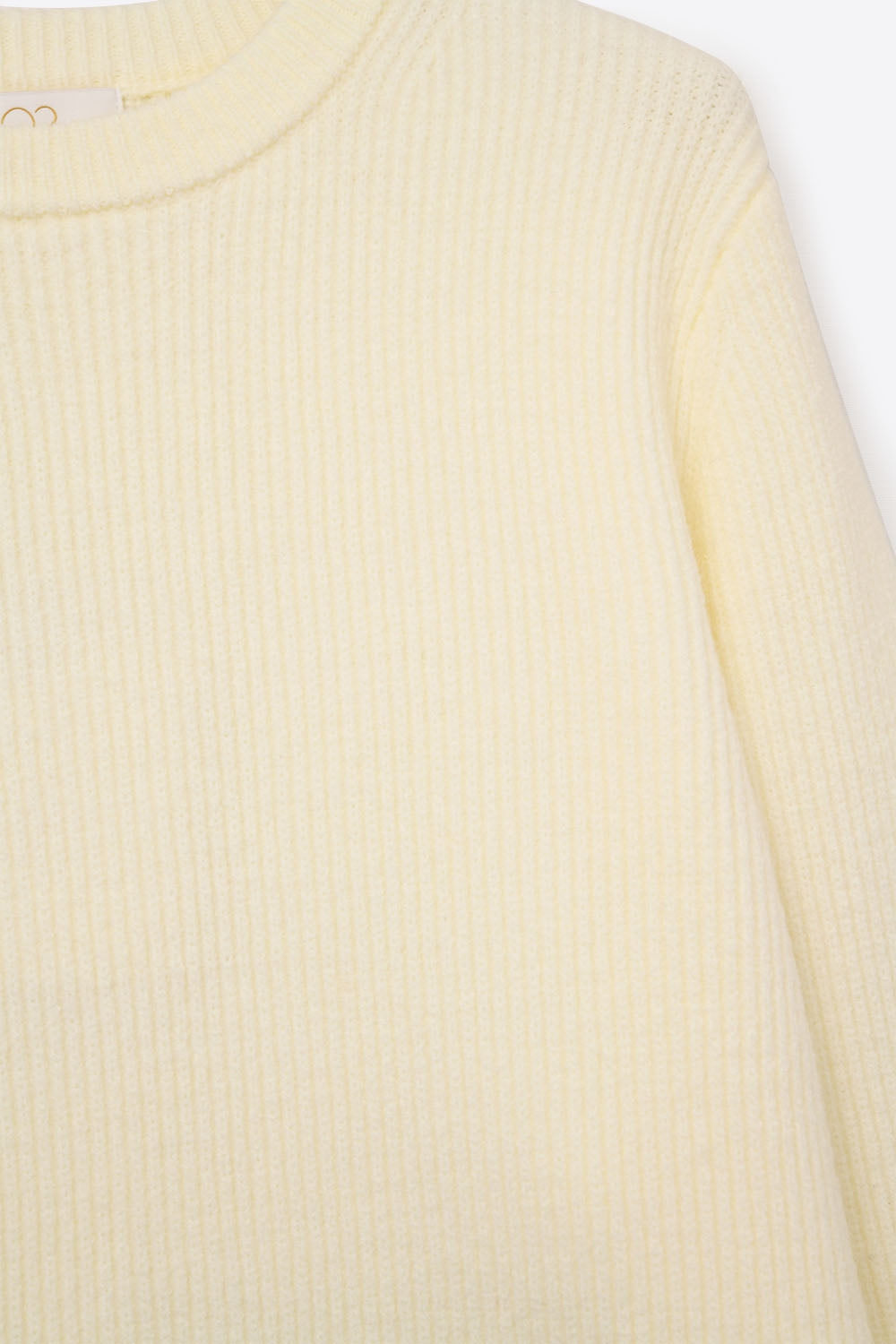 Ribbed Comfy Knit Sweater in Cream - Sweaters