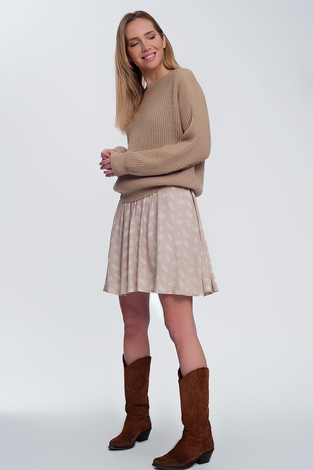 Ribbed jumper in light beige - Jumpers