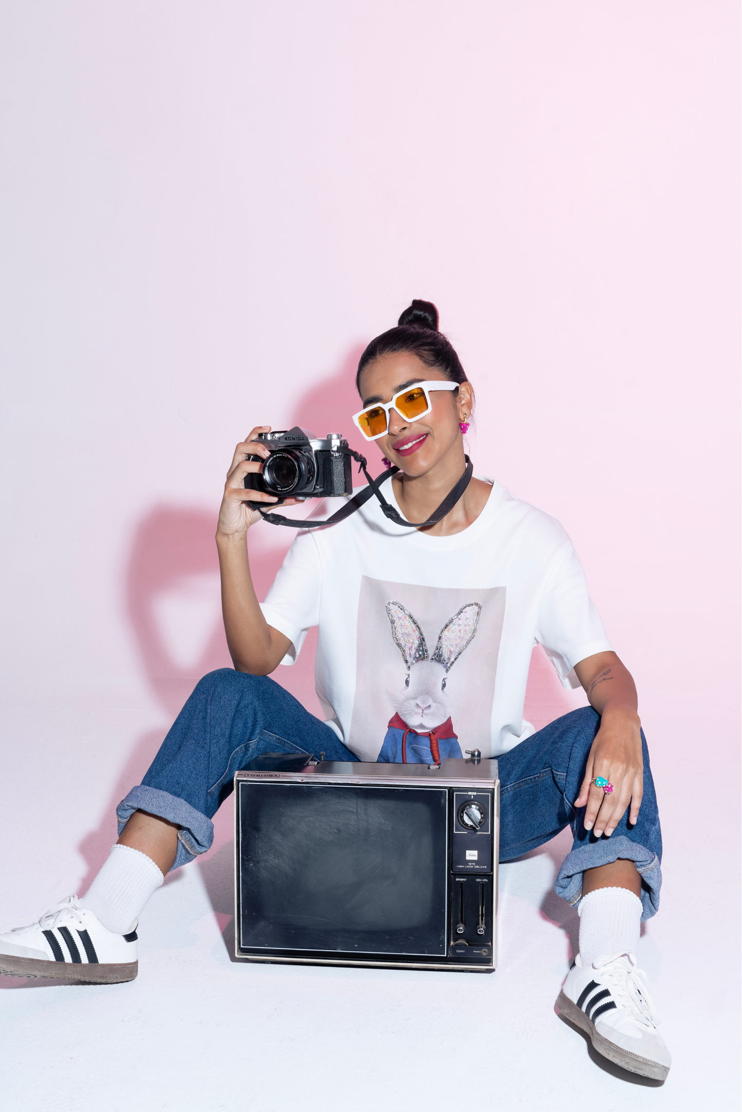 Sahi London Roger Graphic Embroidered Cotton T-Shirt - T-Shirts