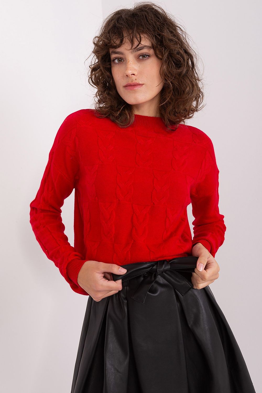 AT Round Neck Cable Knit Jumper - Sweaters