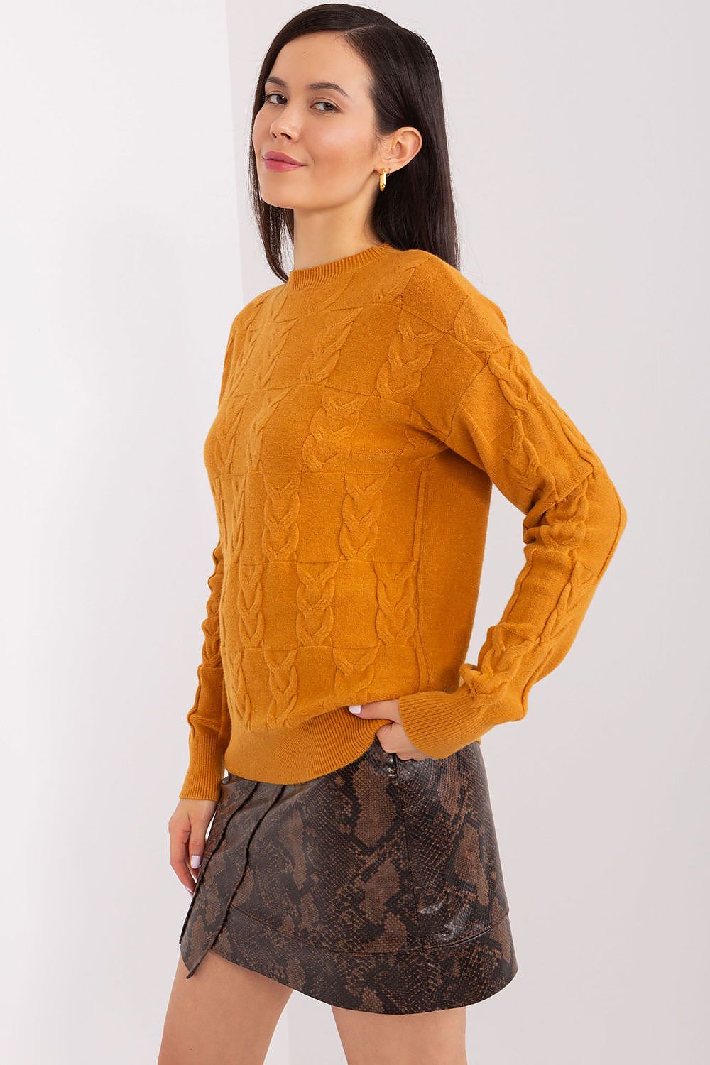 AT Round Neck Cable Knit Jumper - Sweaters
