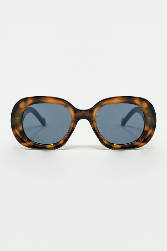round polarized sunglasses with dark lenses - Sunglasses