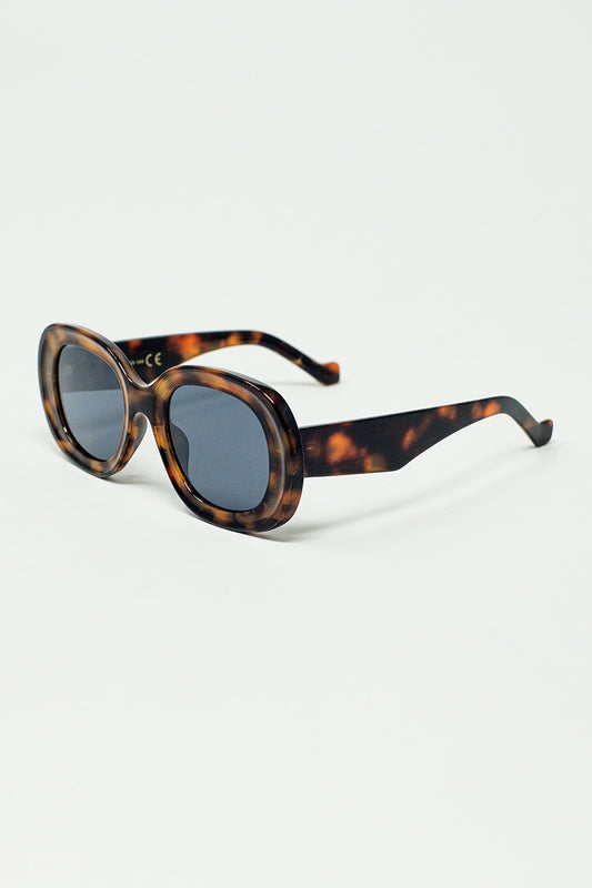 round polarized sunglasses with dark lenses - Sunglasses