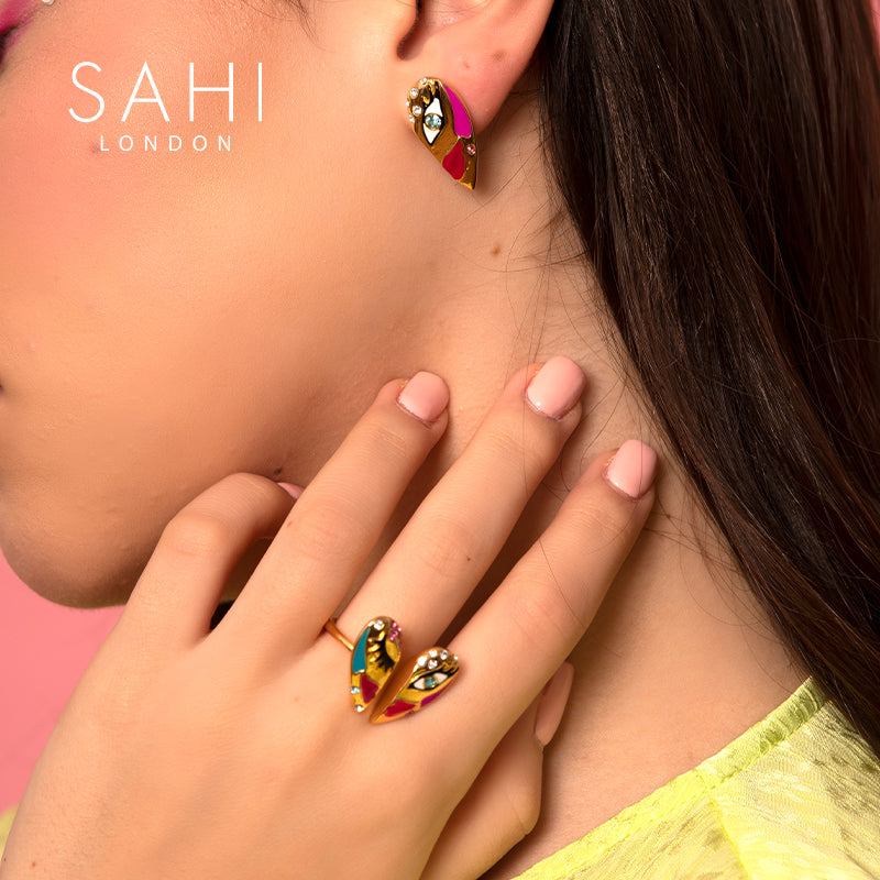 Sahi Love Affair Adjustable Free Size Ring - RING