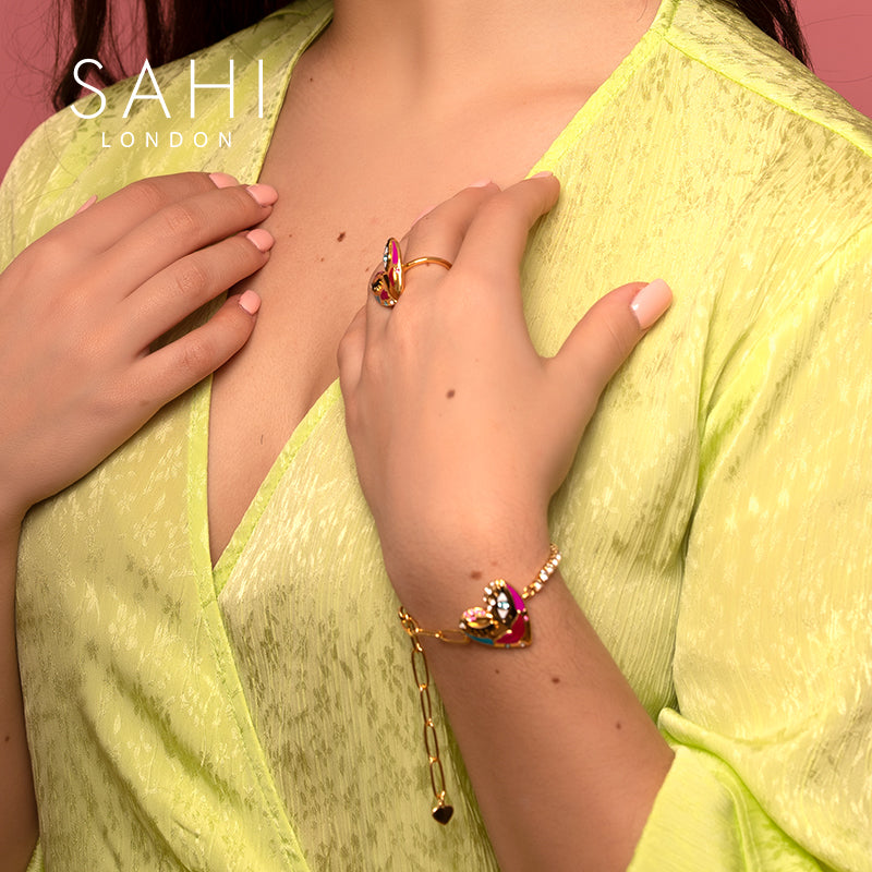 Sahi Love Affair Chain & Link Bracelet - BRACELET