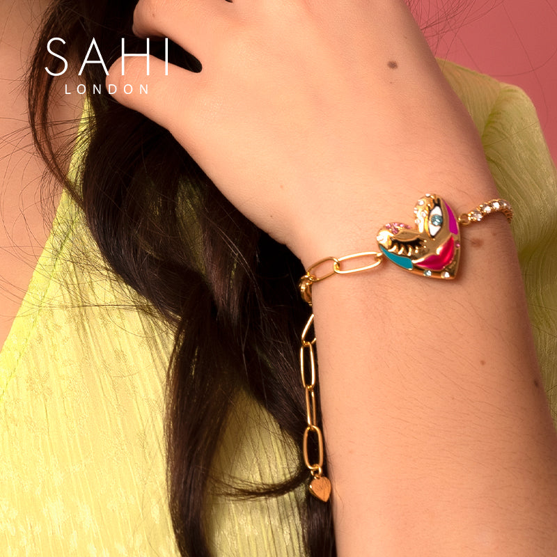 Sahi Love Affair Chain & Link Bracelet - BRACELET