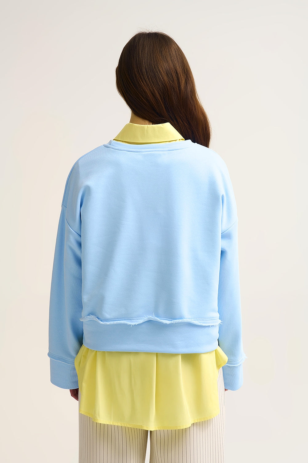 Saint Tropez Embroidered baby Blue Sweatshirt - Sweaters