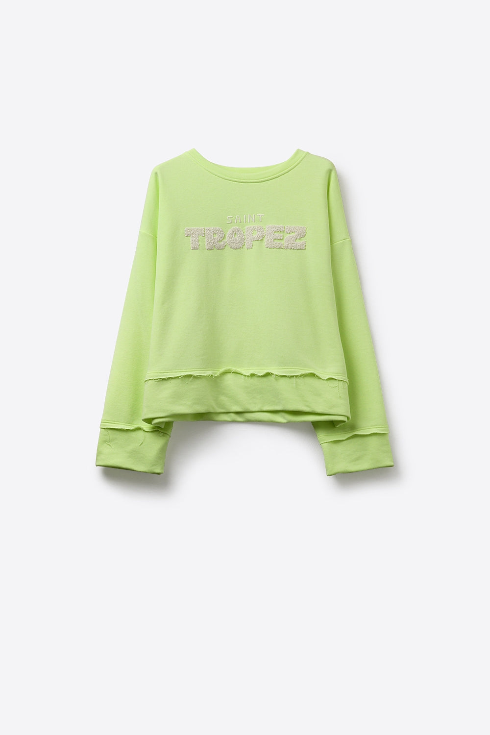 Saint Tropez Embroidered mint green Sweatshirt - Sweaters
