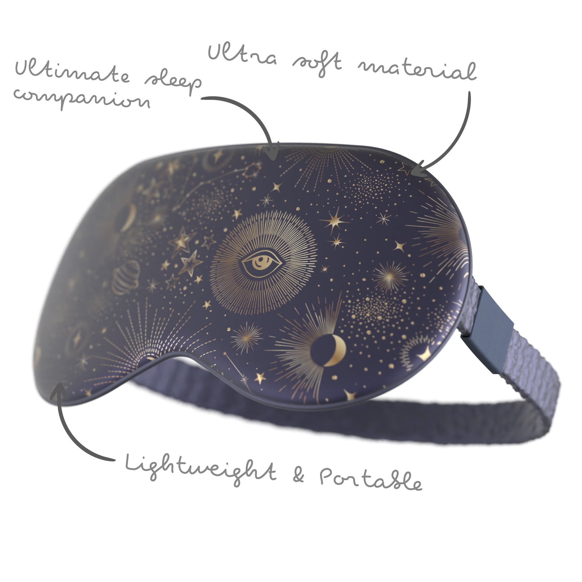 Satin Sleep Mask - Blue Celestial - Satin Sleep Mask