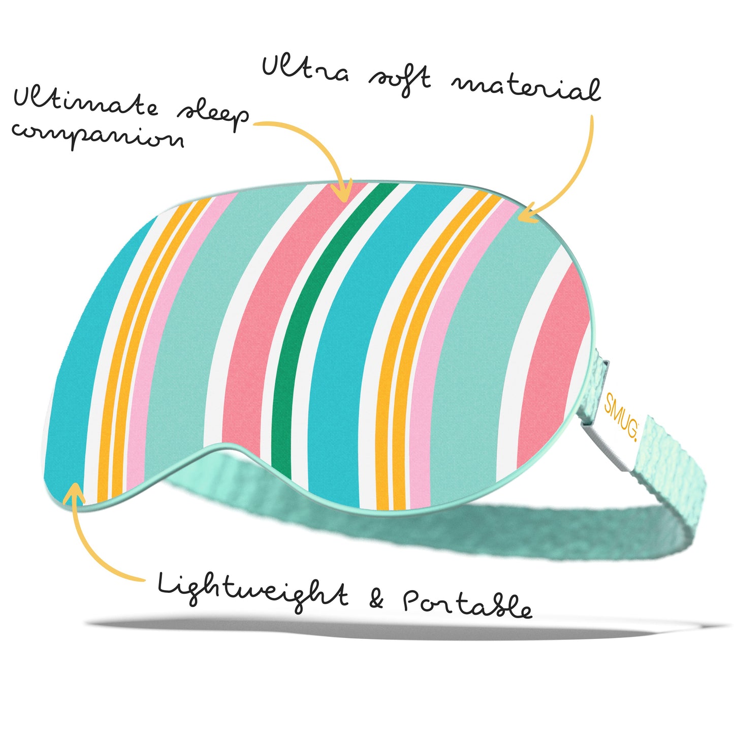 Satin Sleep Mask - Bold Stripe Print - Satin Sleep Mask
