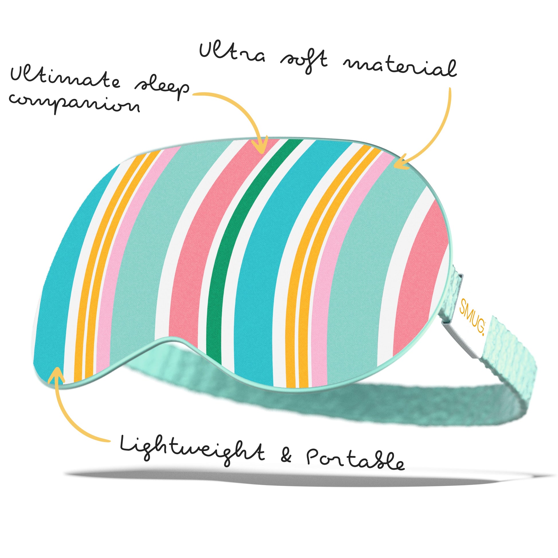 Satin Sleep Mask - Bold Stripe Print - Satin Sleep Mask