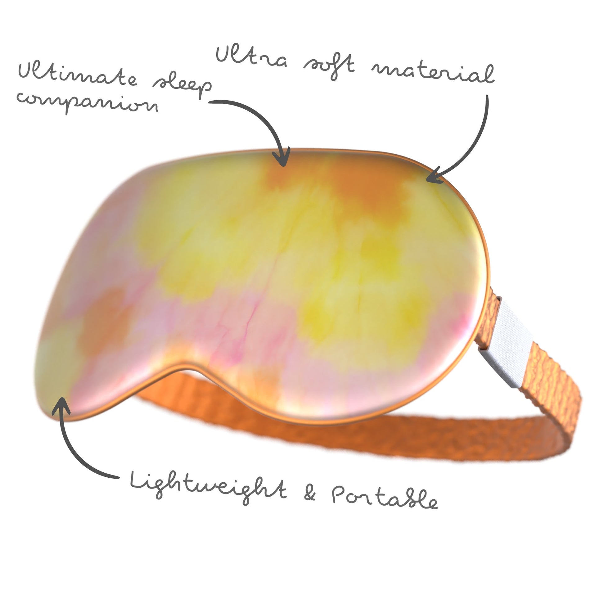 Satin Sleep Mask - Orange Tie Dye - Satin Sleep Mask