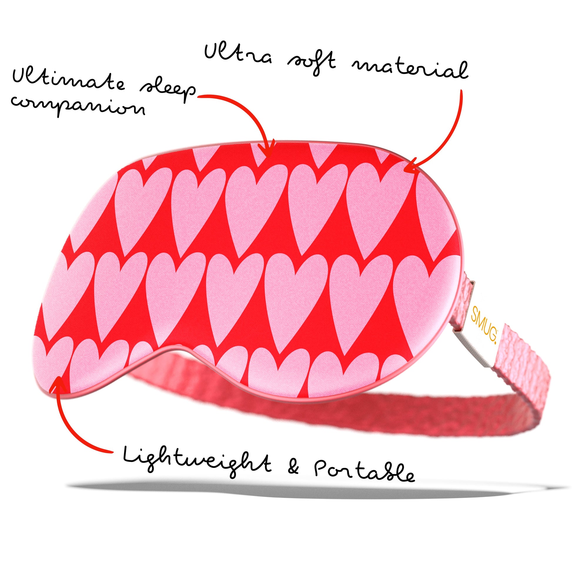 Satin Sleep Mask - Longheart Print - Satin Sleep Mask