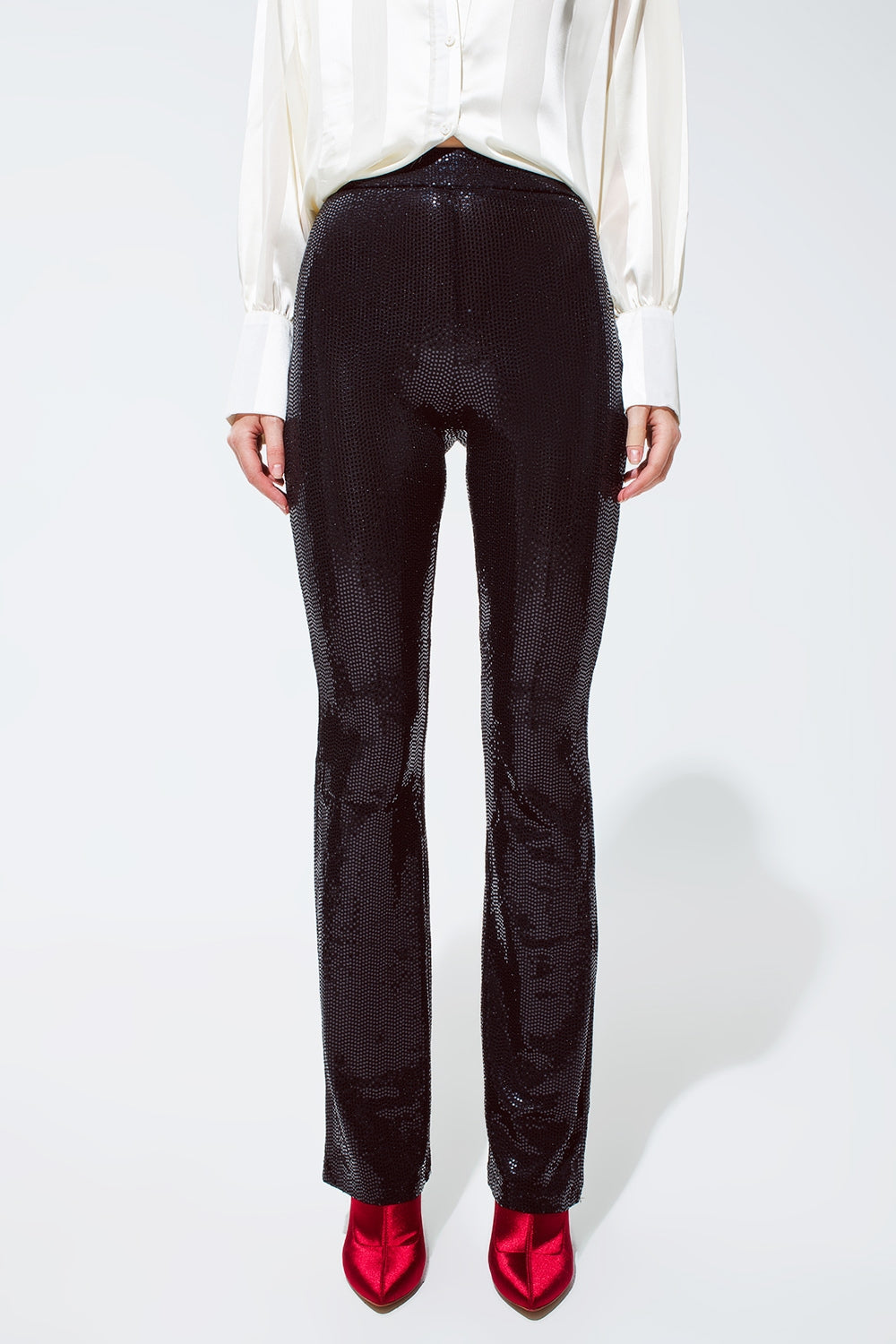 Sequin Leggings in Black - Trousers
