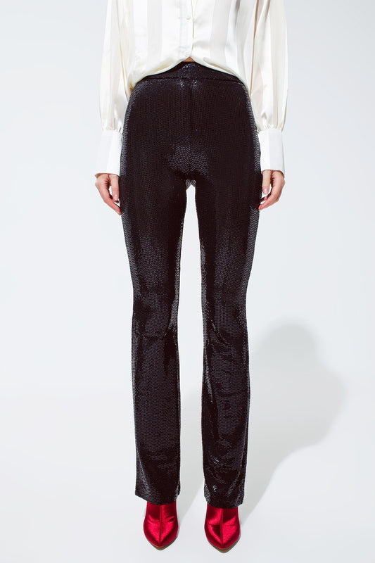 Sequin Leggings in Black - Trousers