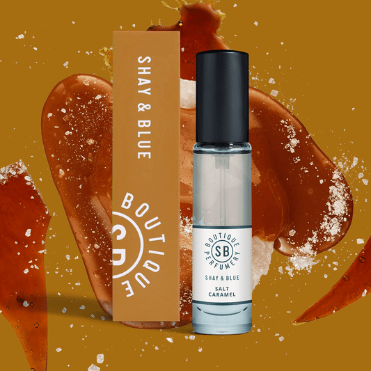 Shay & Blue Salt Caramel Perfume 10ml - Sweet Fragrance - Natural Spray Fragrance