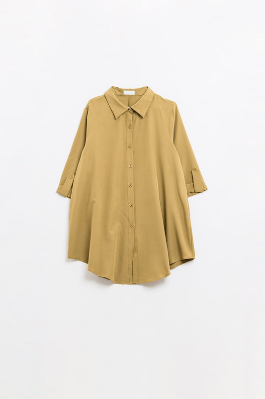 Shirt made of very soft and light fabric in camel - Shirts
