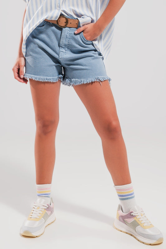 Shorts in in pale blue - Jeans