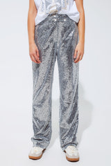 Silver sequin trouser
