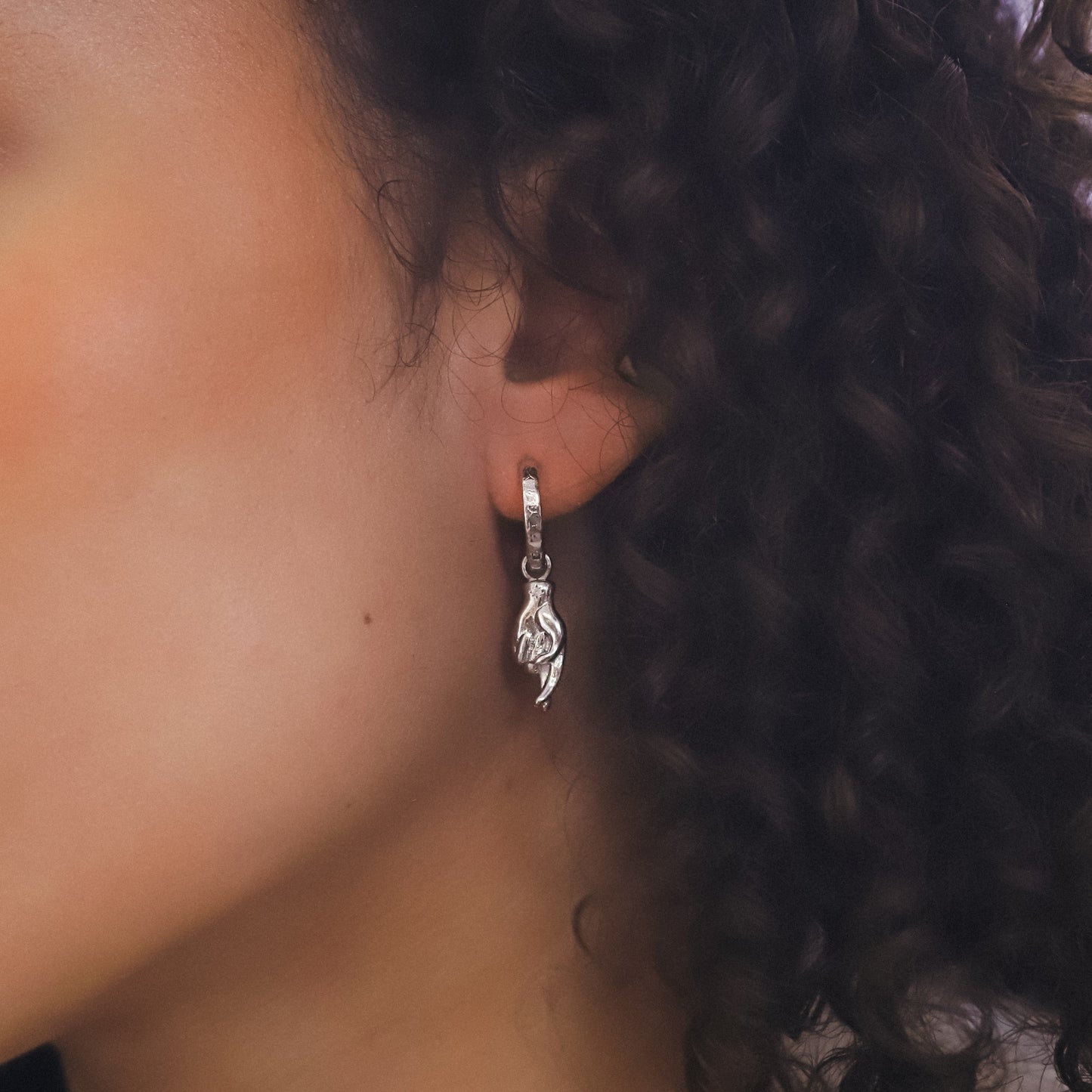 Sterling Silver Earrings - Trendy Charm Design - Earrings