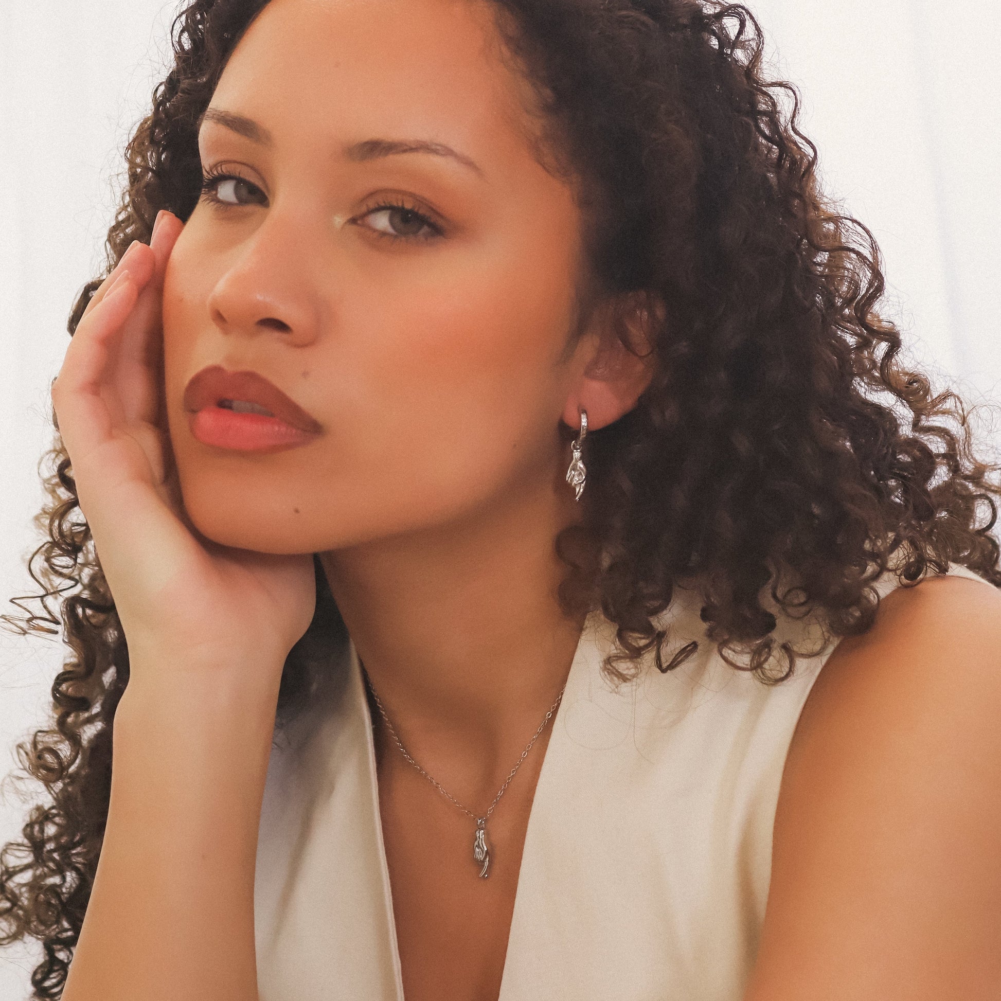 Sterling Silver Earrings - Trendy Charm Design - Earrings