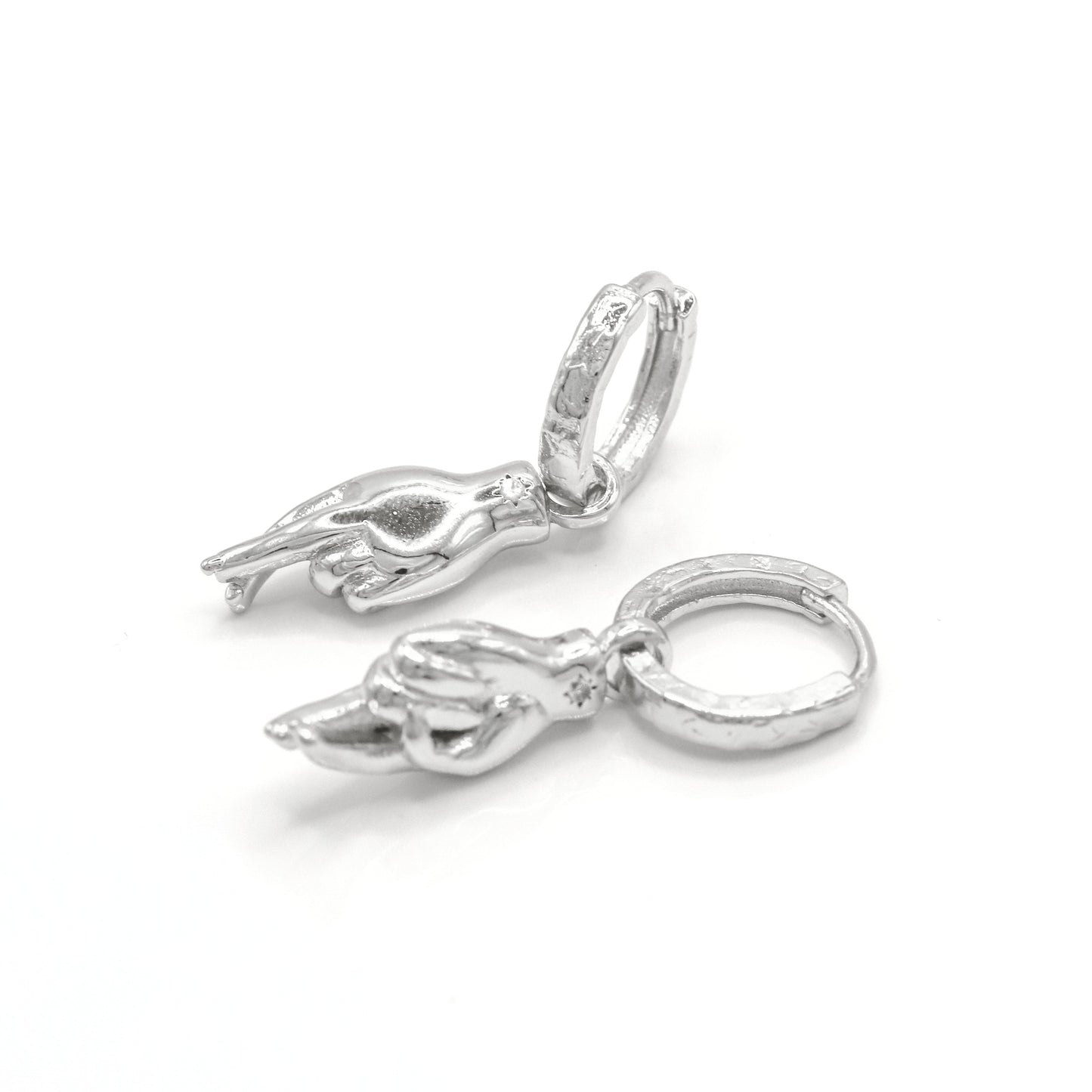 Sterling Silver Earrings - Trendy Charm Design - Earrings