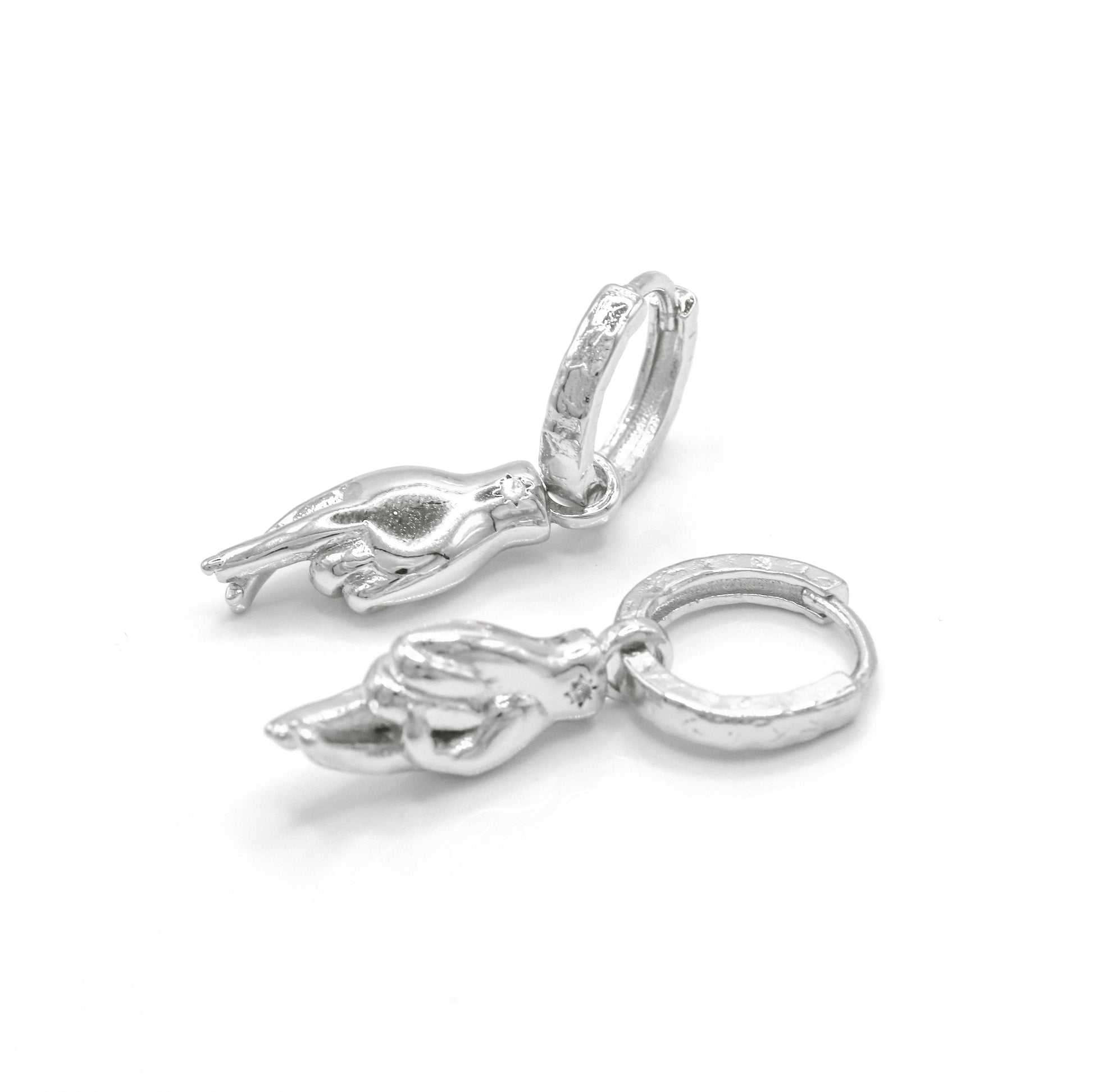 Sterling Silver Earrings - Trendy Charm Design - Earrings