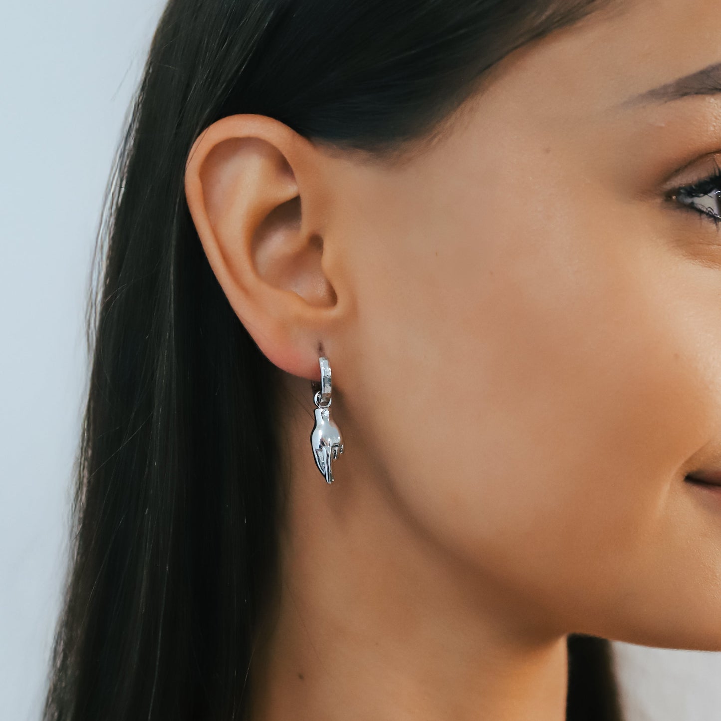 Sterling Silver Earrings - Trendy Charm Design - Earrings