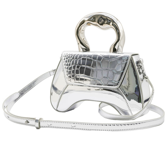 Sahi London Silver Vegan Leather Bag for Women - HAND BAGS