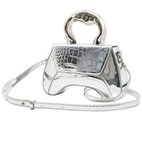 Sahi London Silver Vegan Leather Bag for Women